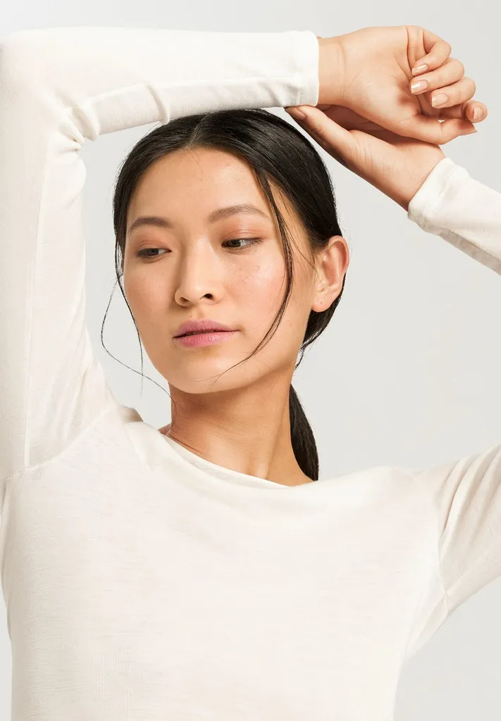 Woolen Silk - Long Sleeved Round Neck Top