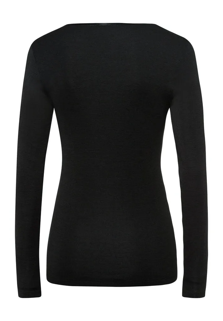 Woolen Silk - Long Sleeved Round Neck Top