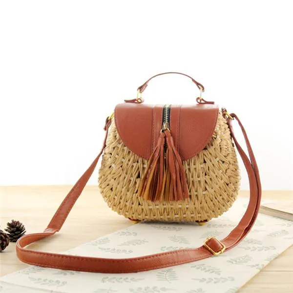 Woven Knitting Bohemian Messenger Crossbody Shoulder Bag