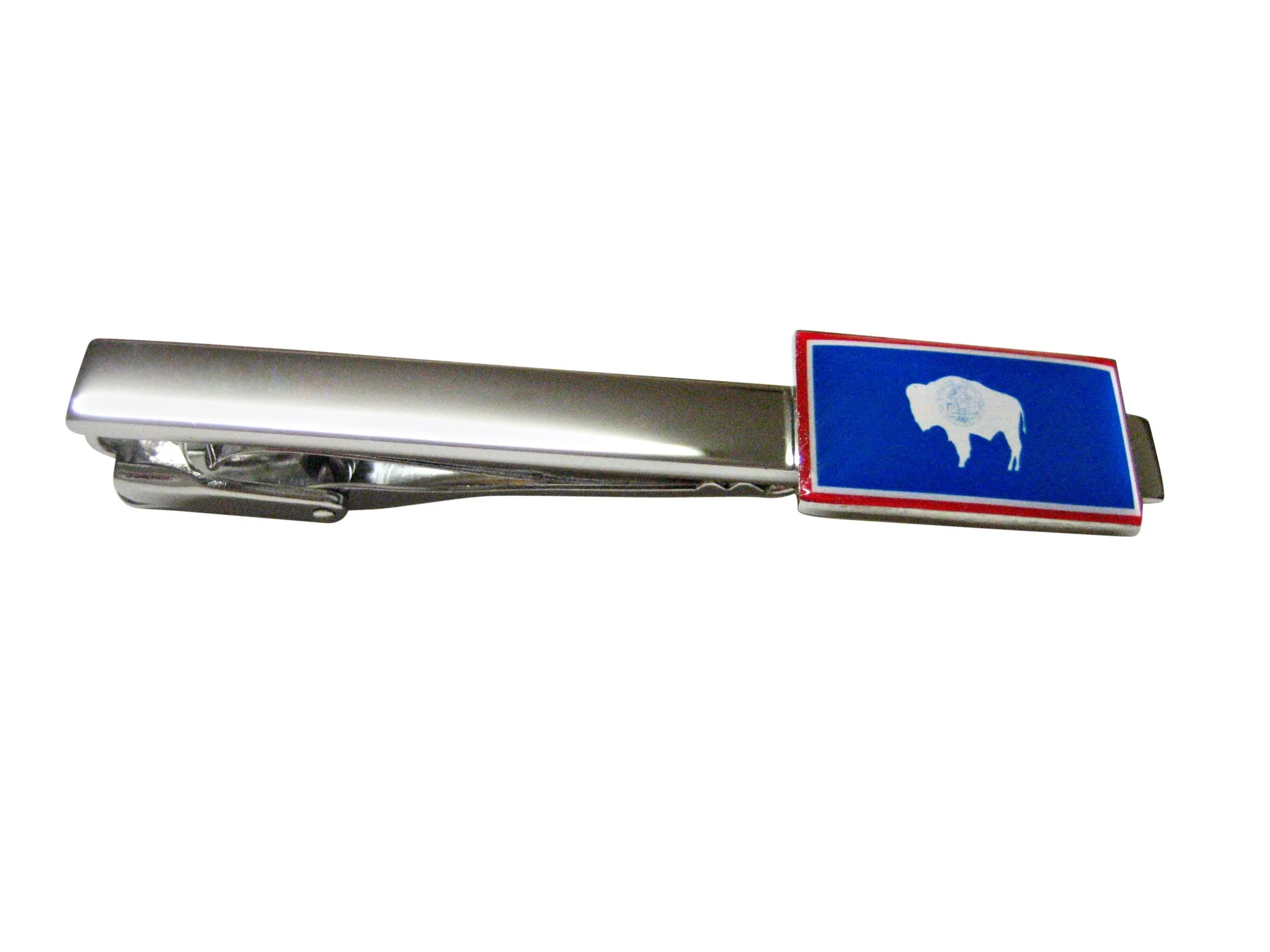 Wyoming State Flag Square Tie Clip