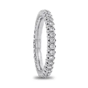 Xband Expandable 18Kt White Gold And White Diamonds Medium Size Ring