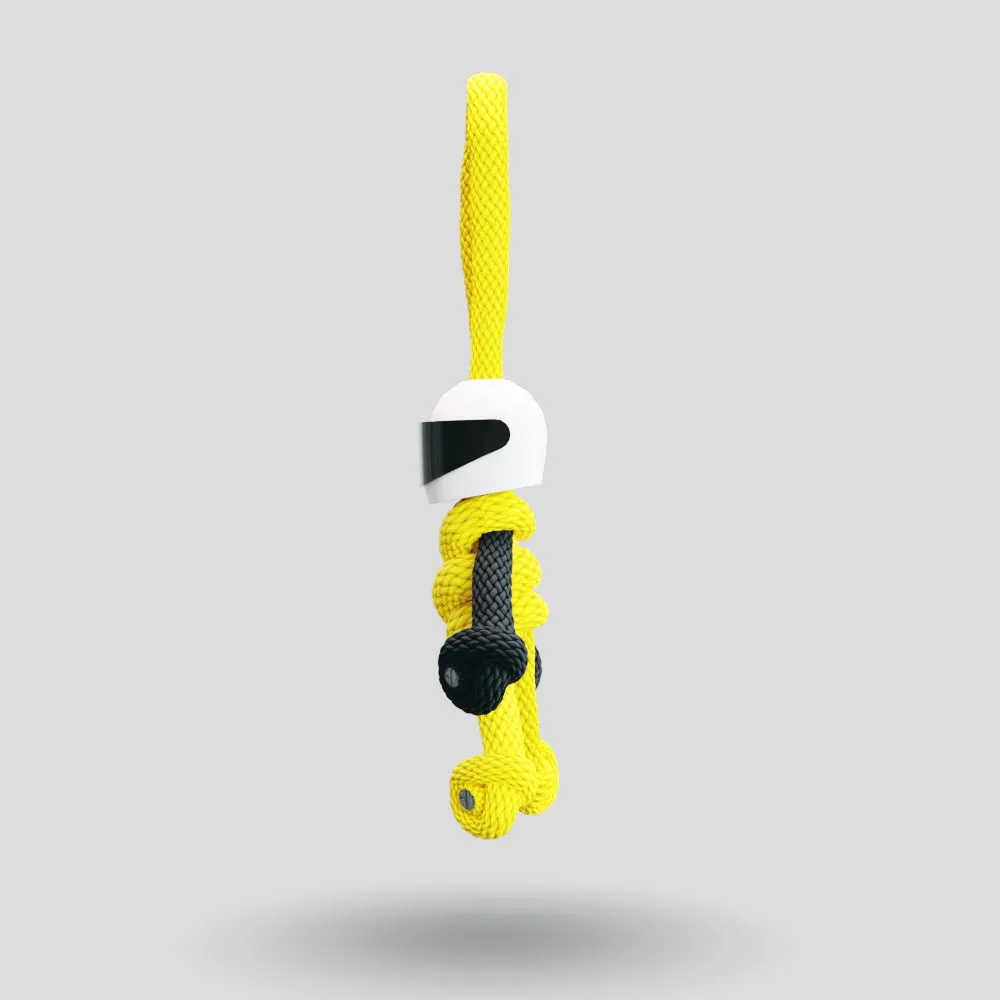 Yellow Biker Buddy Paracord Keychain