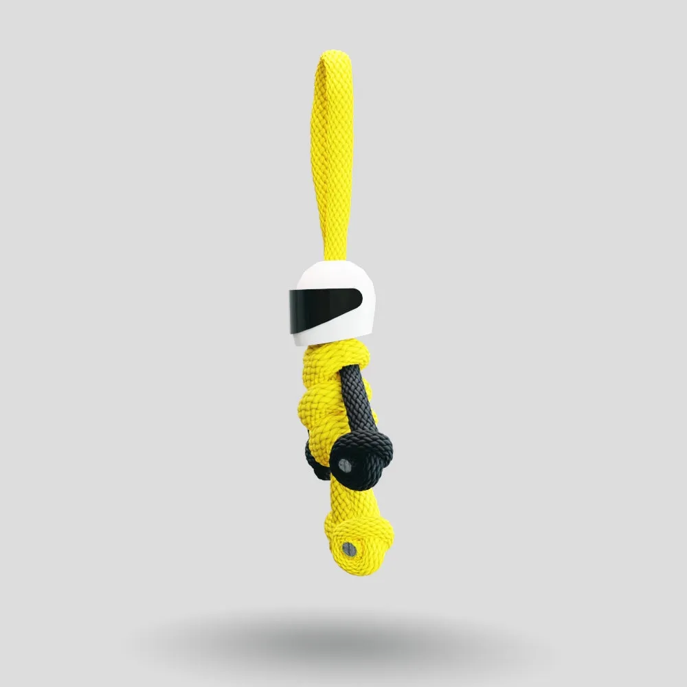 Yellow Biker Buddy Paracord Keychain