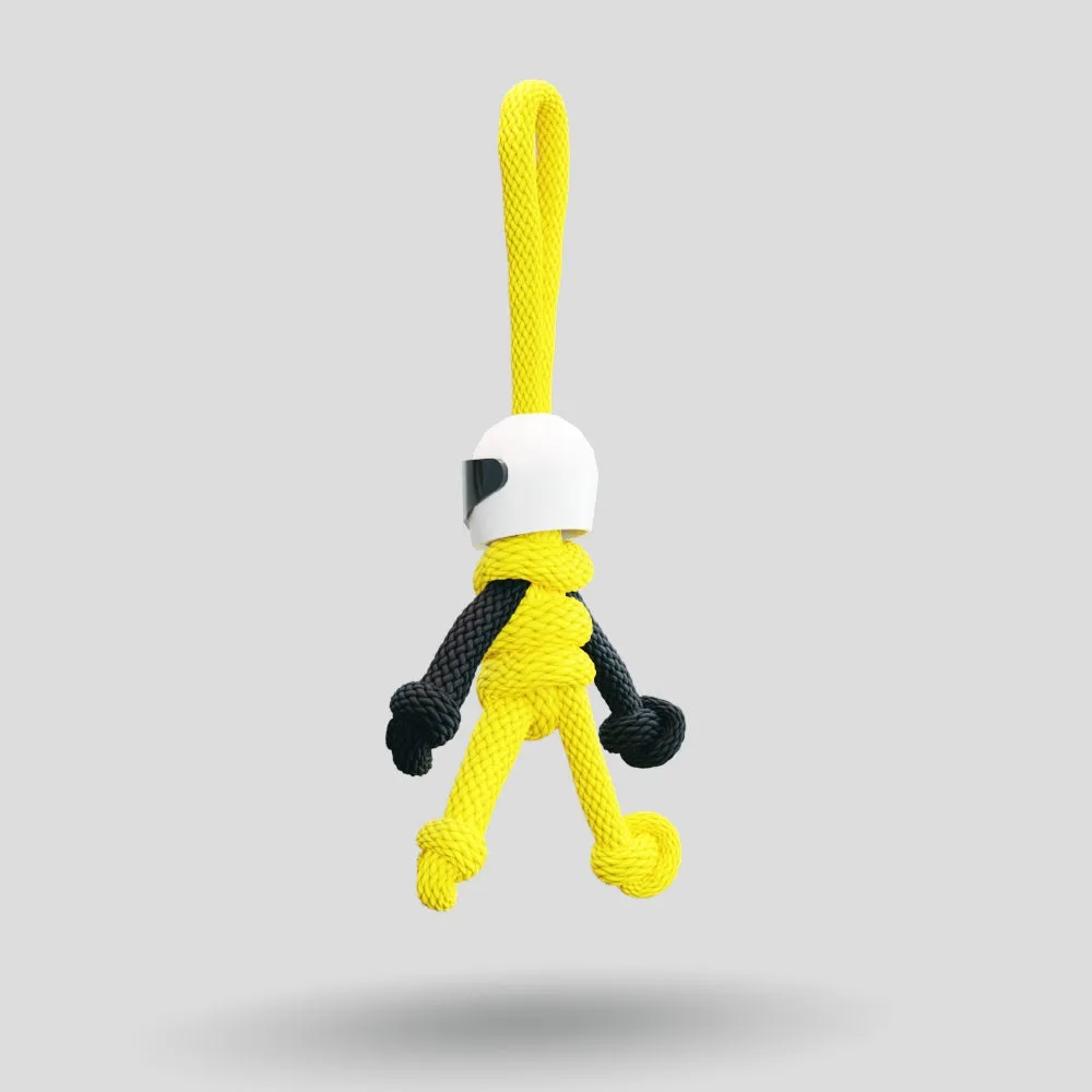Yellow Biker Buddy Paracord Keychain