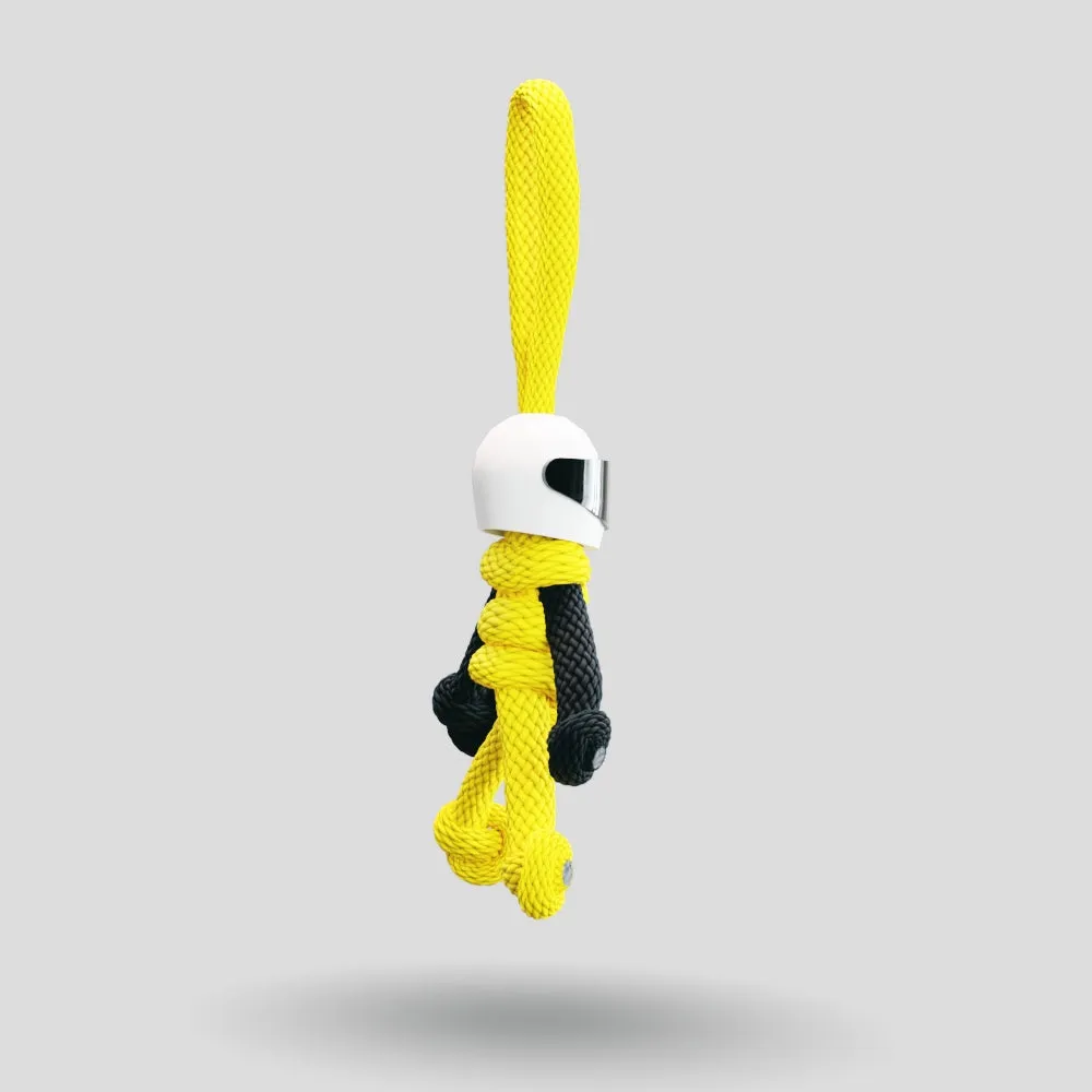Yellow Biker Buddy Paracord Keychain