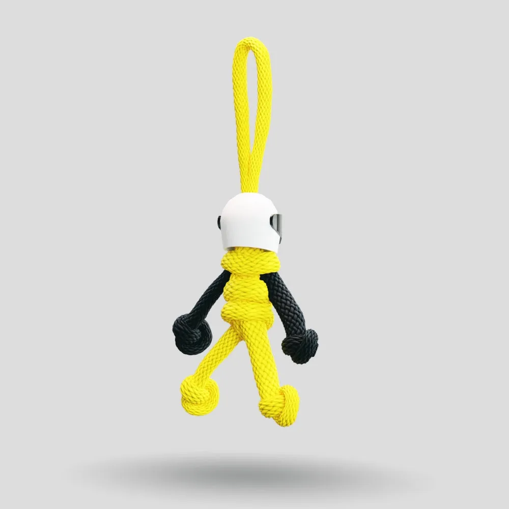 Yellow Biker Buddy Paracord Keychain