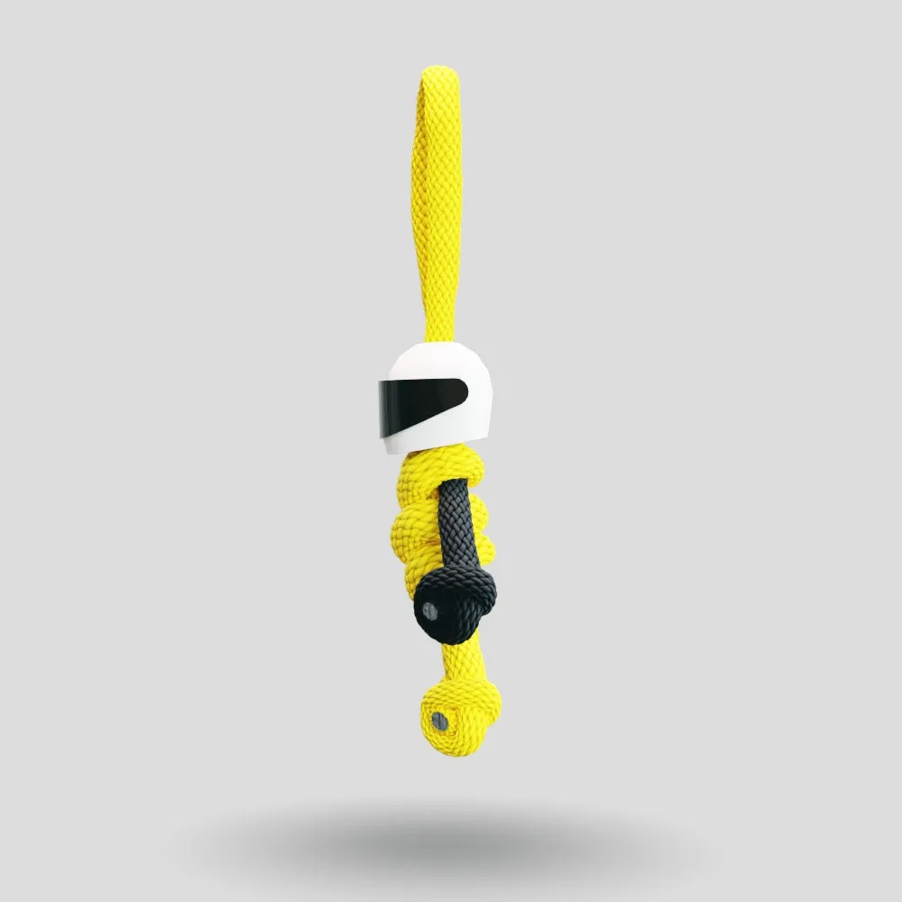 Yellow Biker Buddy Paracord Keychain