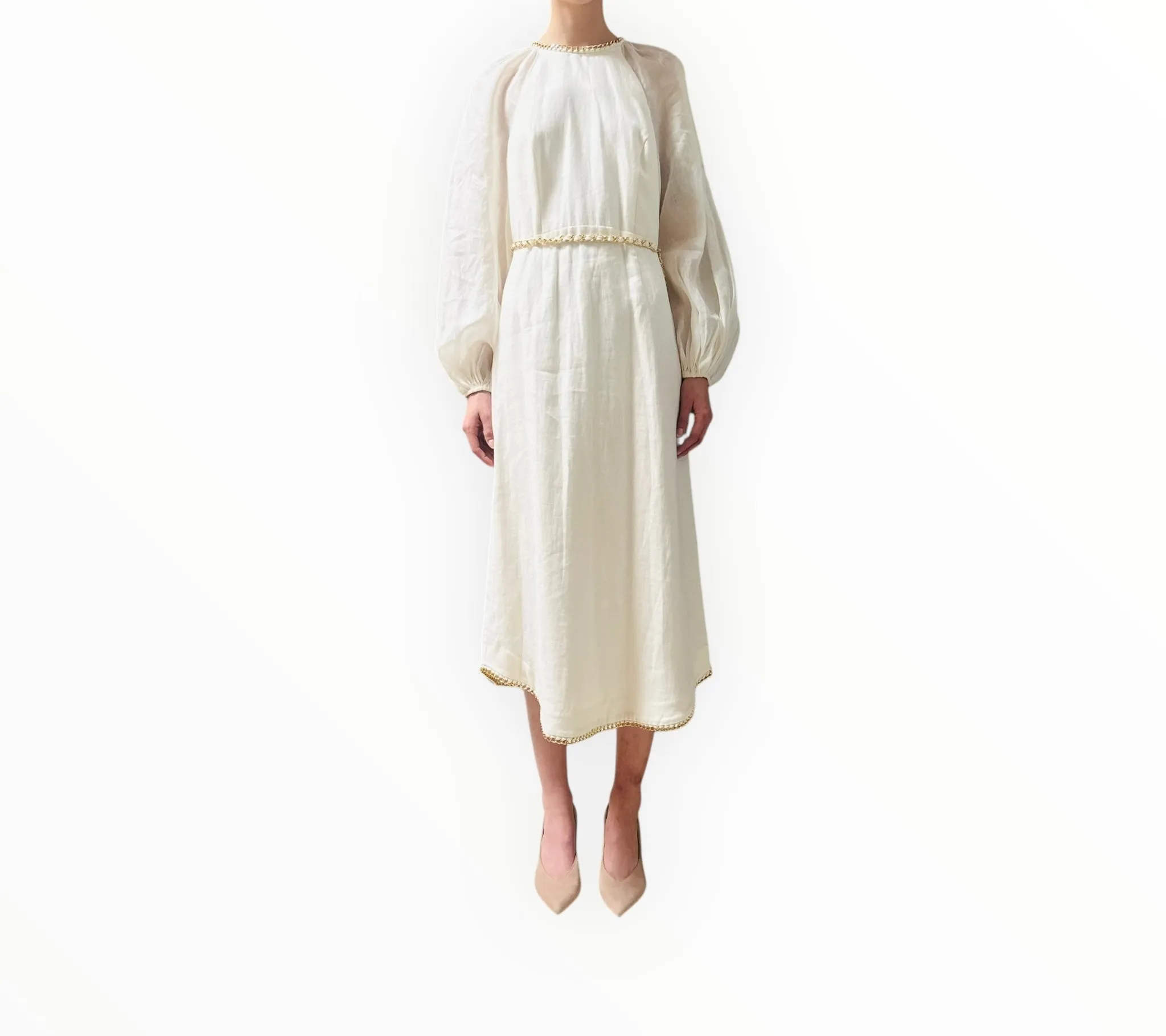 Zimmermann Rouleau Chain Maxi Dress - White - Size 2